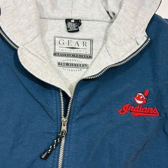 Vintage Cleveland Indians Embroidered Zip Up Jacket - Picture 4 of 10